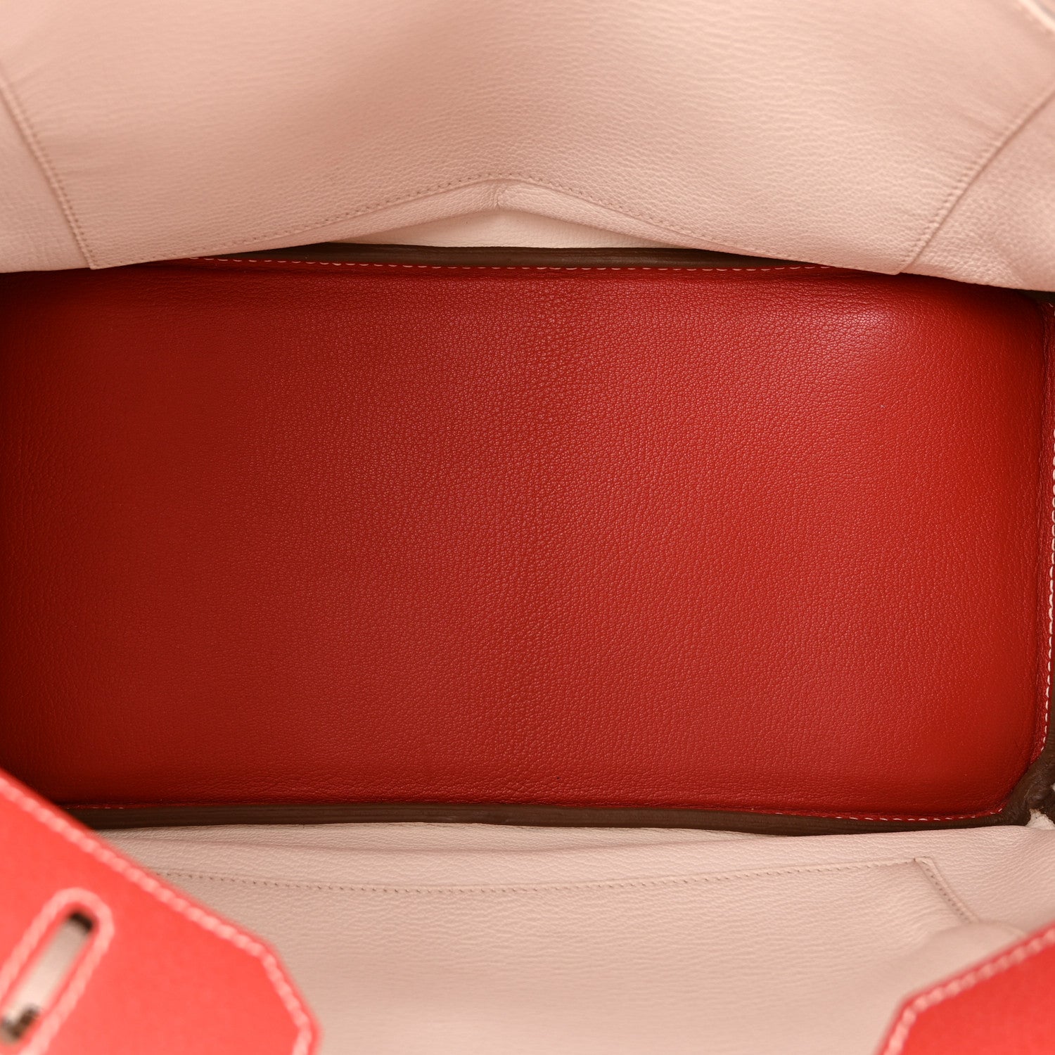 Hermes Taurillon Clemence Eclat Birkin 35 Sanguine White 5 of 11