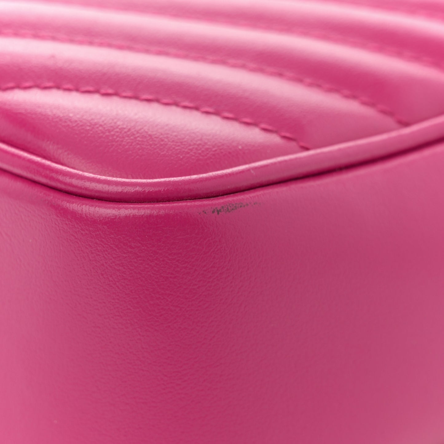 Calfskin Matelasse Monogram Lou Camera Bag Bright Pink