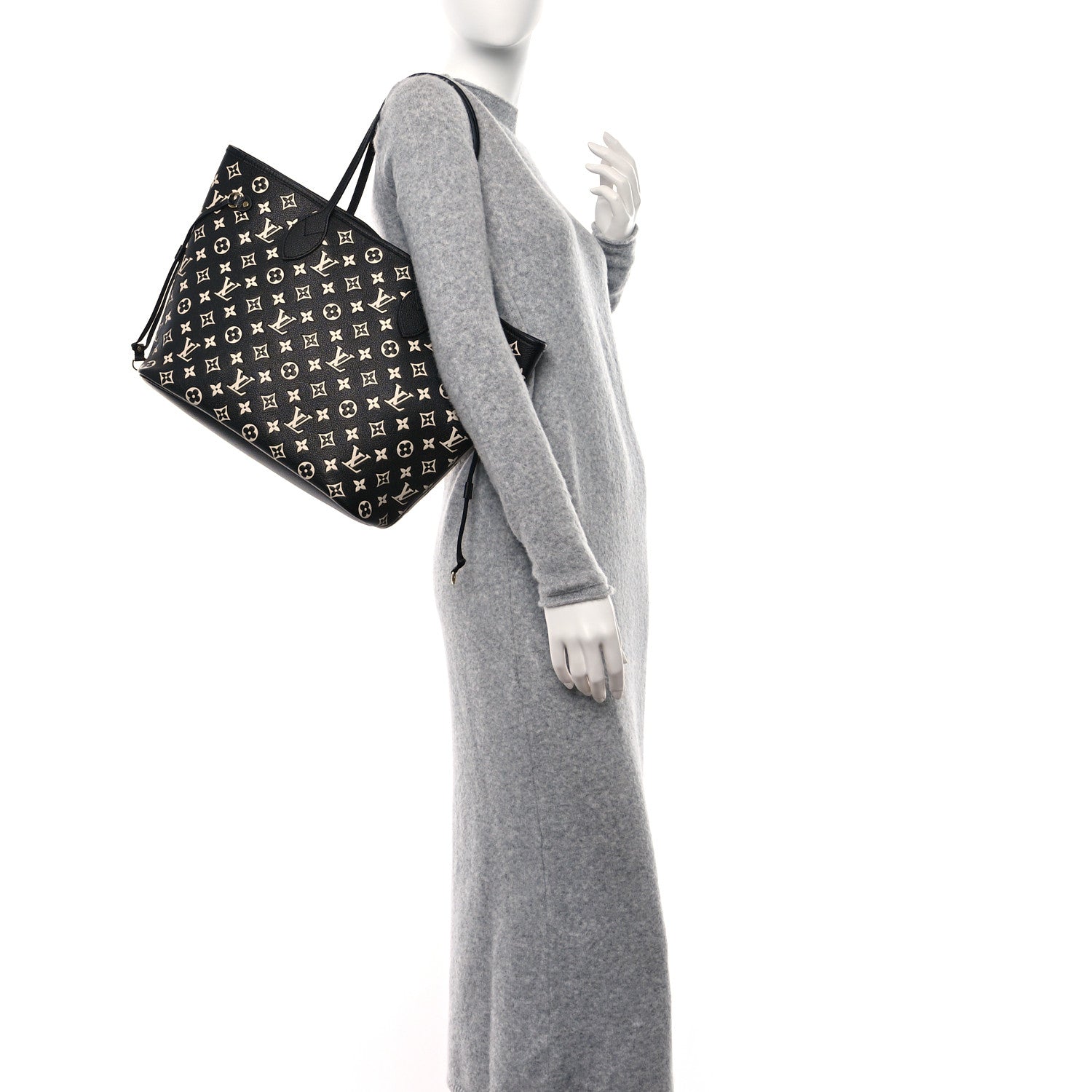 Louis Vuitton Empreinte Spring In The City Neverfull MM Black White Pink 2 of 9