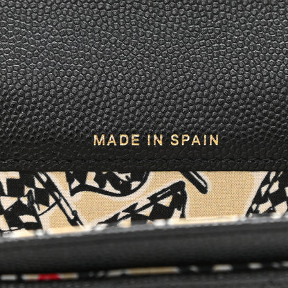 Chanel Caviar Quilted CC Racing Flag Flap Card Holder Black 7 of 9