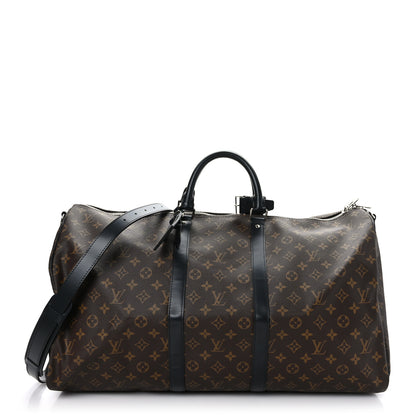 Louis Vuitton Monogram Macassar Keepall Bandouliere 55 1 of 10