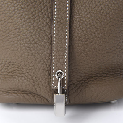 Hermes Taurillon Clemence Picotin Lock 18 PM Etoupe 10 of 10
