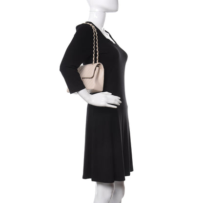 Chanel Caviar Chevron Quilted Small Double Flap Beige 2 of 10