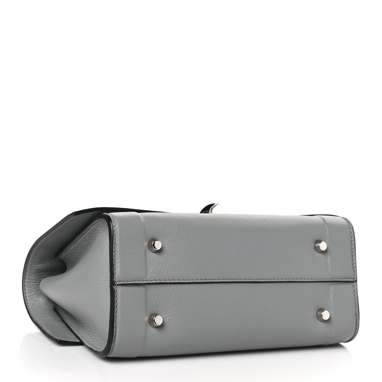 Givenchy Grained Calfskin Mini Shark Lock Satchel Grey 4 of 8