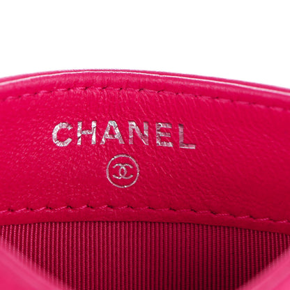 Chanel Lambskin Quilted Card Holder Fuchsia 7 of 8