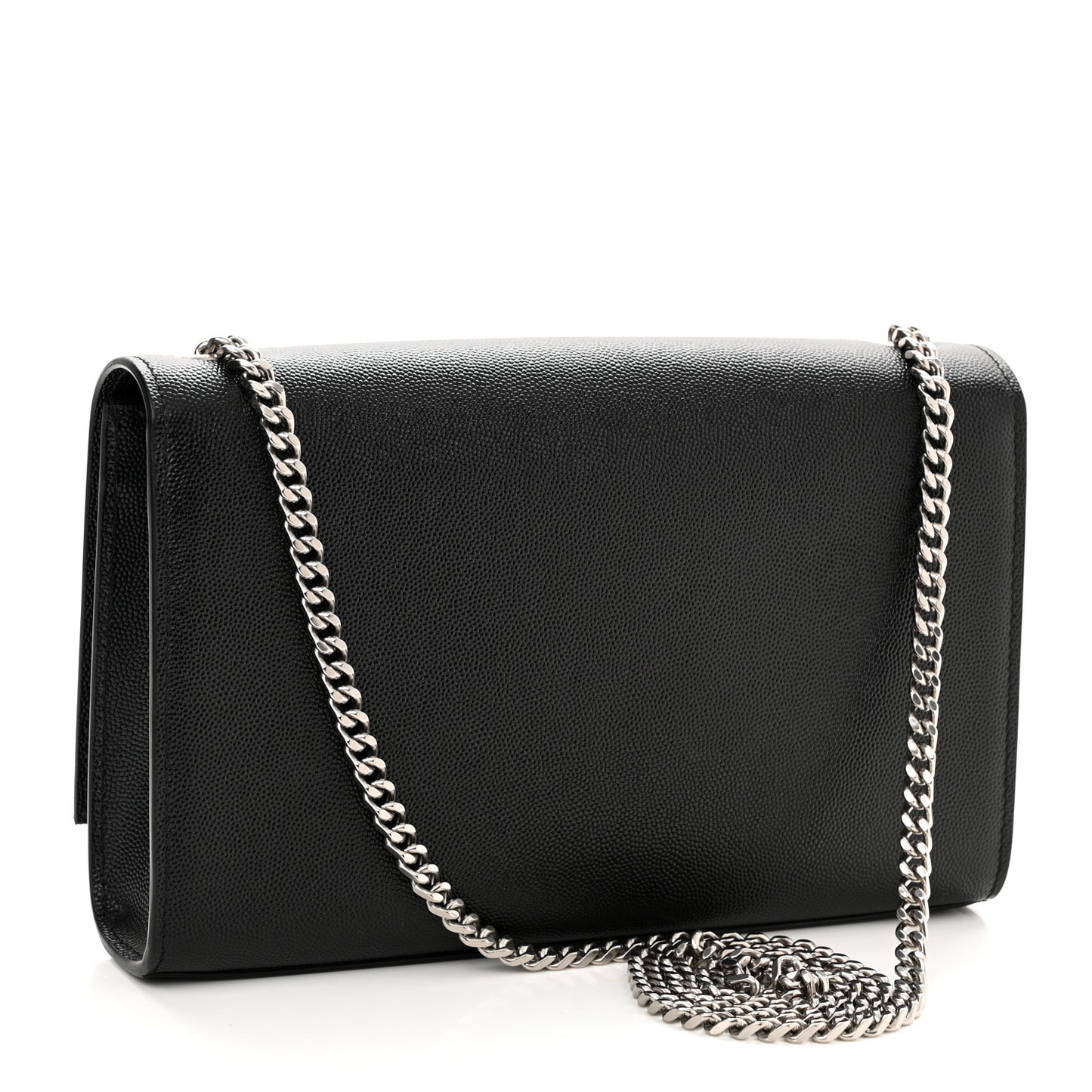 Smooth Calfskin Medium Classic Monogram Kate Tassel Satchel Black