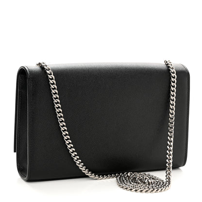 Saint Laurent Smooth Calfskin Medium Classic Monogram Kate Tassel Satchel Black 3 of 11