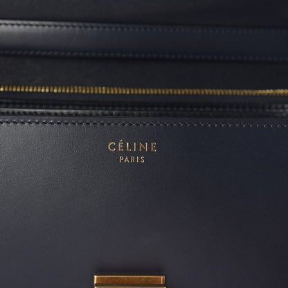 Celine Box Calfskin Medium Classic Box Flap Bag Navy 7 of 9