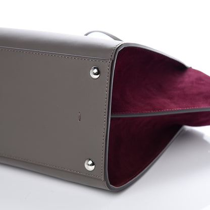 Fendi Vitello Baltico Kore Petite 3jours Tote Carbone Bordeaux 6 of 11