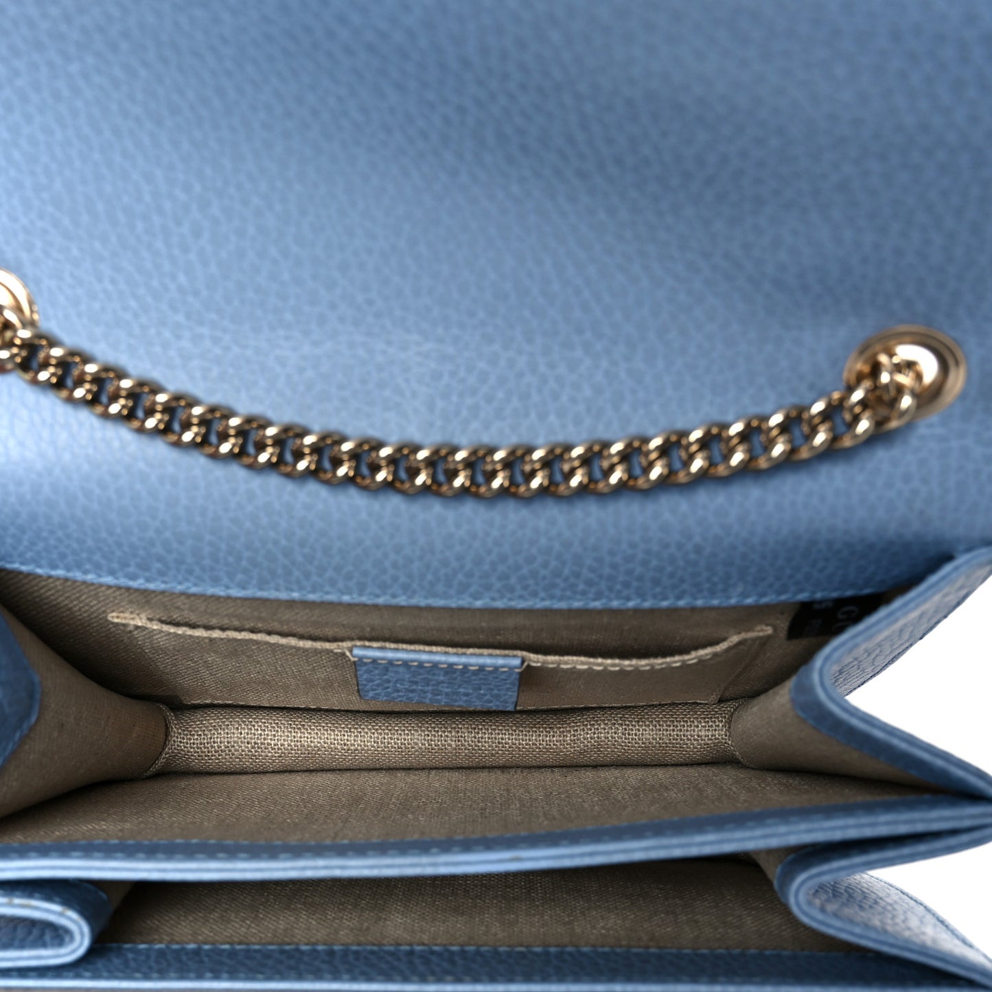 Dollar Calfskin Small Interlocking G Shoulder Bag Mineral Blue