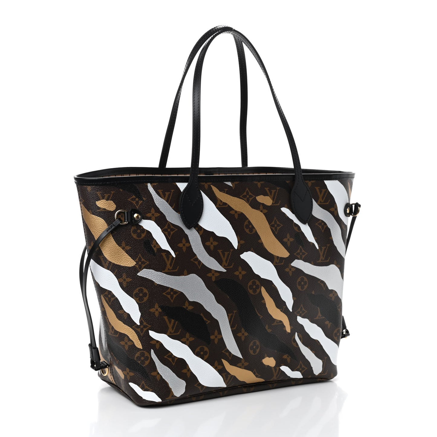 X LOL Monogram Neverfull MM Gold Silver
