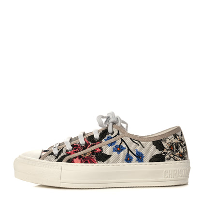 Christian Dior Canvas Rosa Mutabilis Embroidered Womens Walk'N'Dior Low Top Sneakers 35 Multicolor 1 of 8