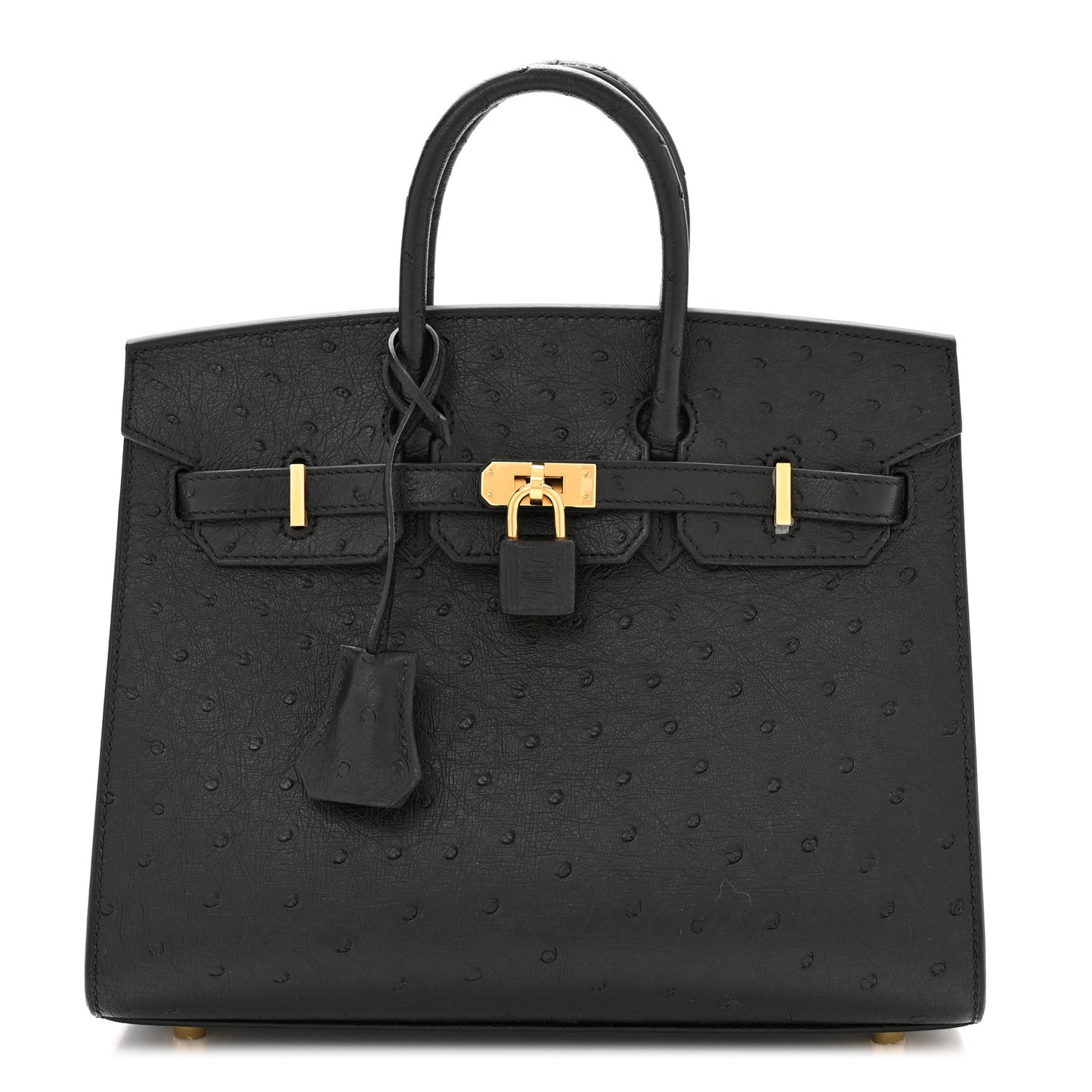 Ostrich Birkin Sellier 25 Black