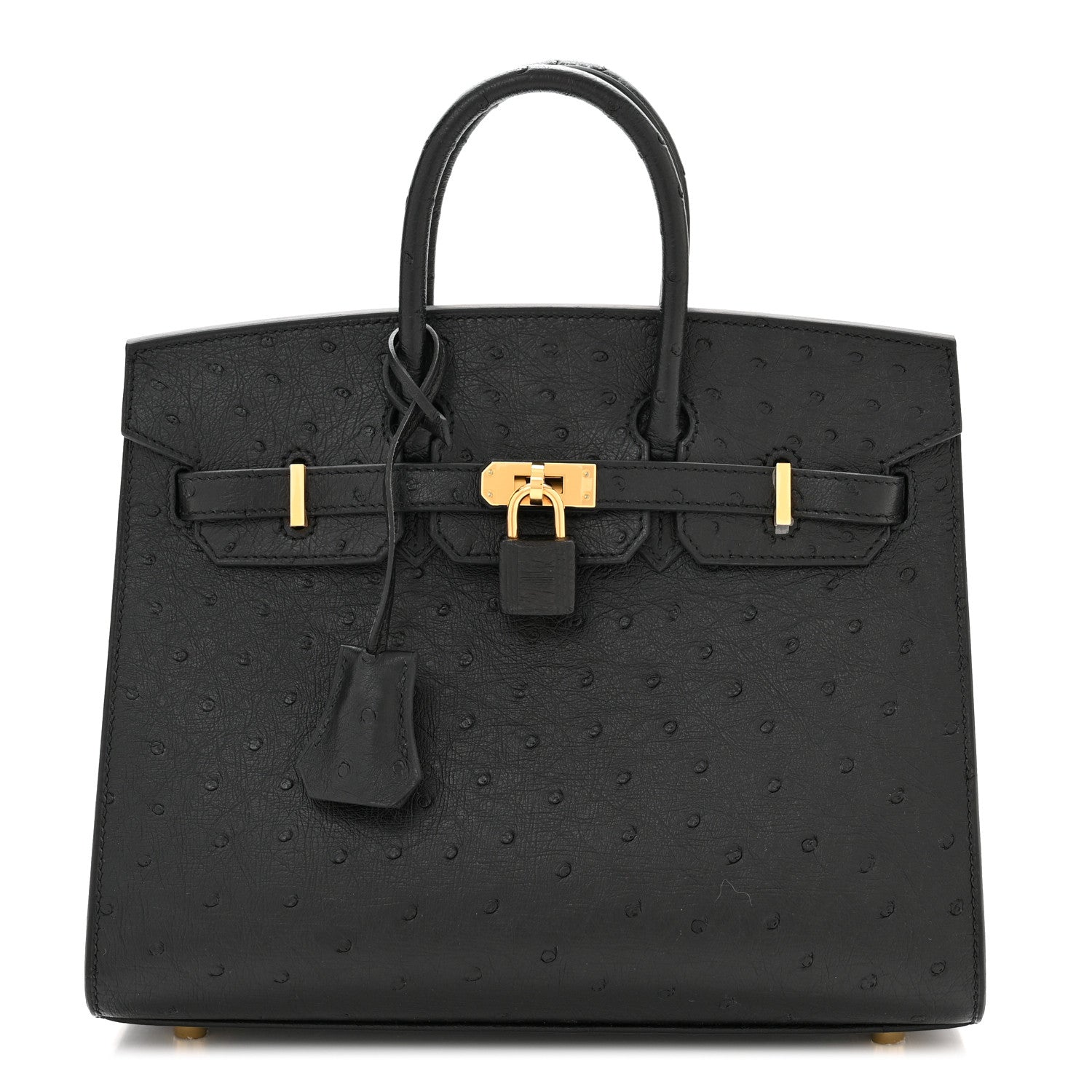 Hermes Ostrich Birkin Sellier 25 Black 1 of 11