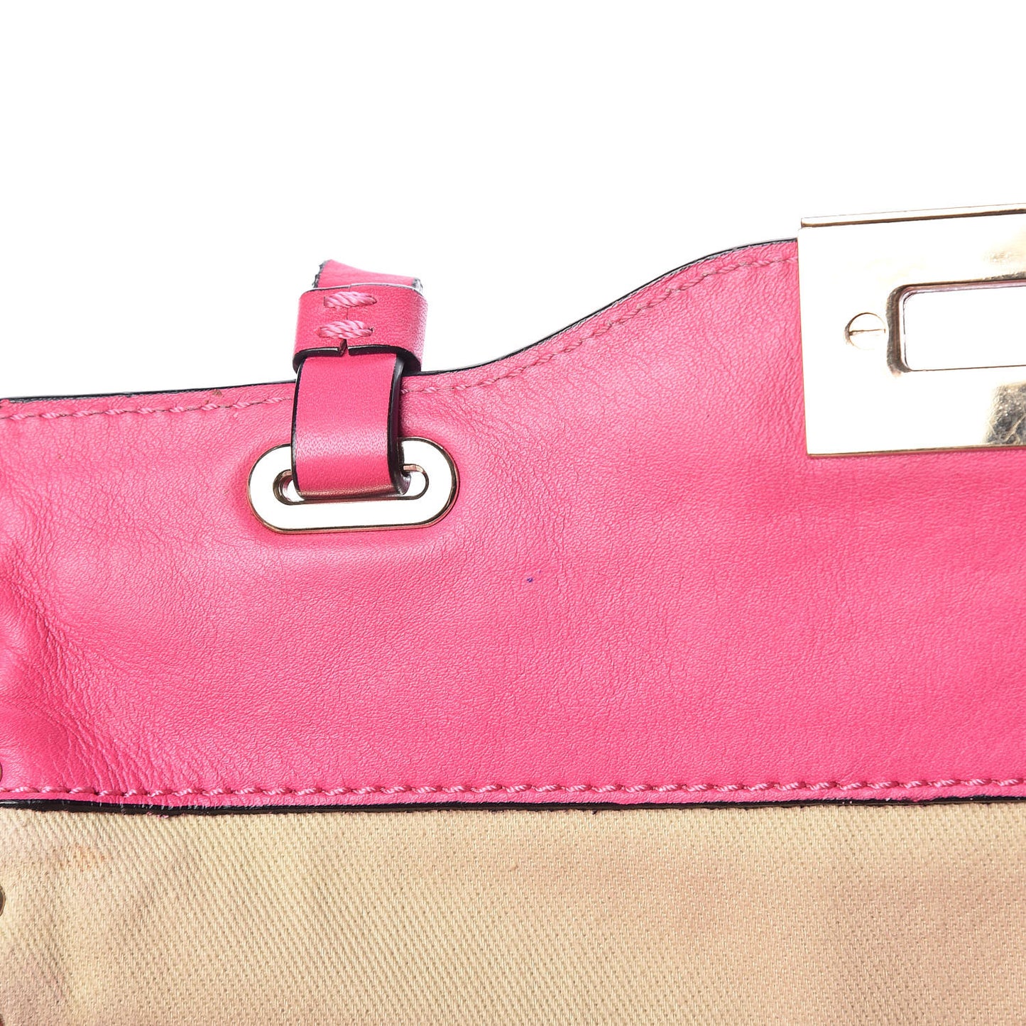 Vitello Small Rockstud Tote Pop Fuxia