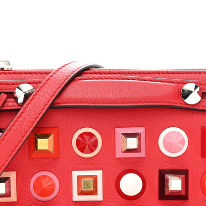 Fendi Vitello Dolce Studded Mini By The Way Boston Bag Fragola 8 of 10