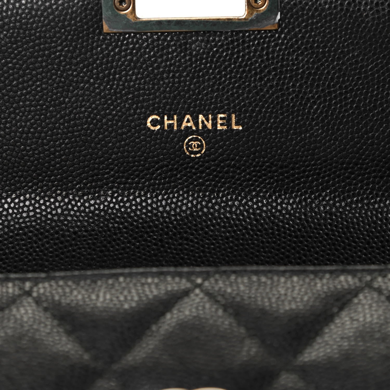 Chanel Caviar Quilted Large Golden Class Gusset Flap Wallet Black 5 of 7