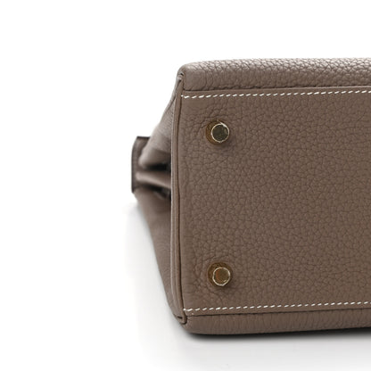 Hermes Togo Kelly Retourne 28 Etoupe 9 of 9