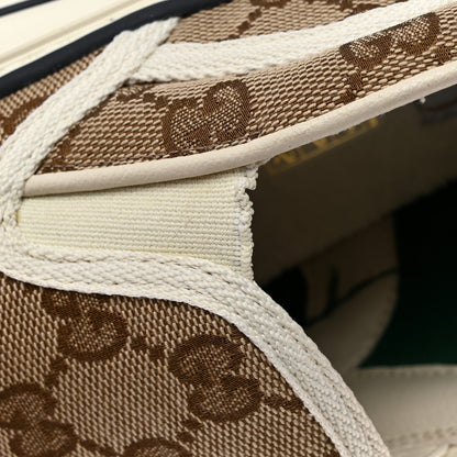 Gucci GG Monogram Womens 1977 Tennis Slip On 30mm Sneakers 40 Beige Ebony Mystic White 8 of 10