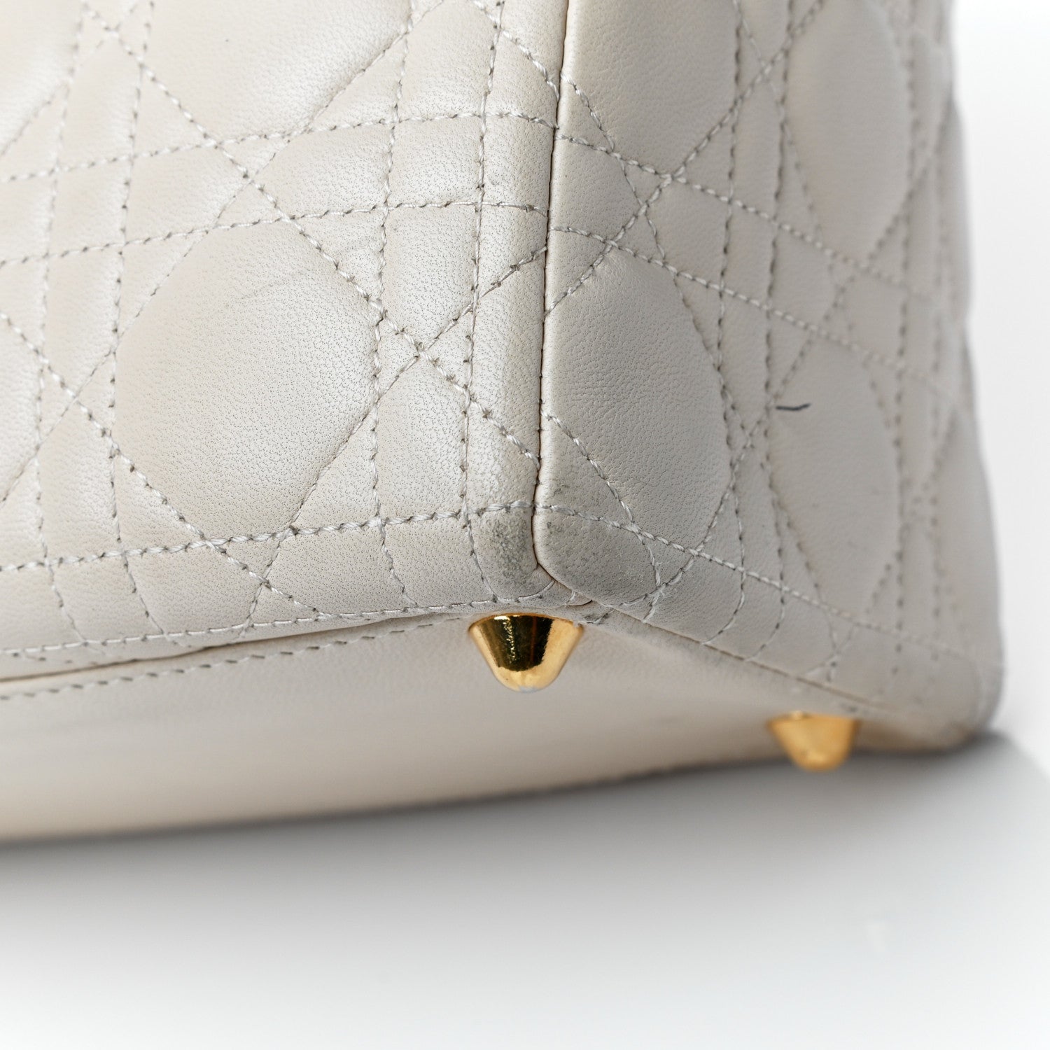 Christian Dior Lambskin Cannage Large Lady Dior Light Beige 7 of 35