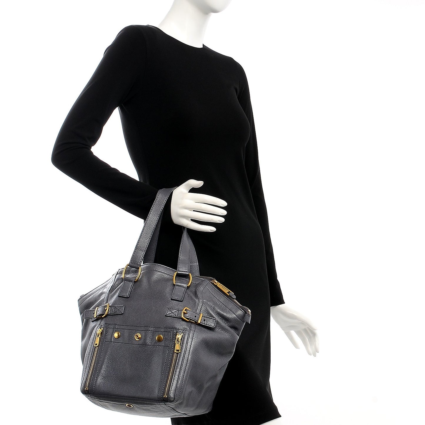 Calfskin Small Downtown Grey