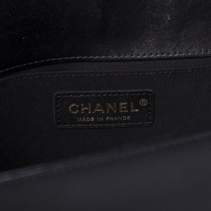 Chanel Lambskin Quilted Medium Boy Flap Dark Navy 8 of 9