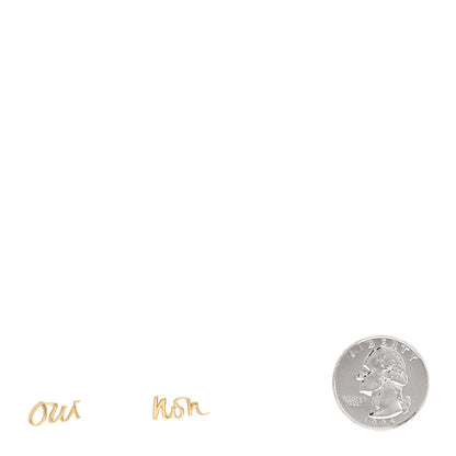Tiffany 18K Yellow Gold Graffiti Oui Non Earrings 2 of 4
