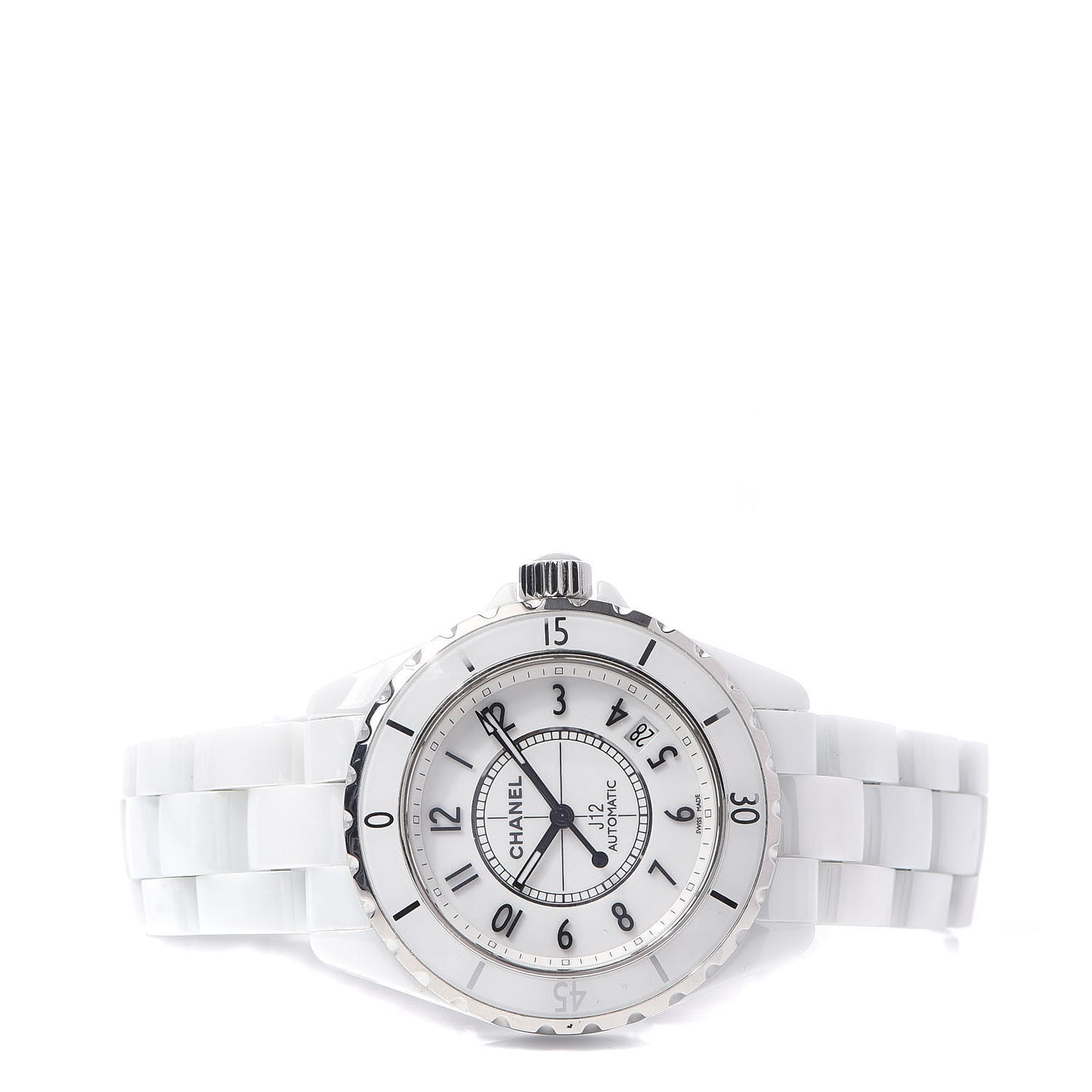 Stainless Steel Ceramic 38mm J12 Automatic Watch White