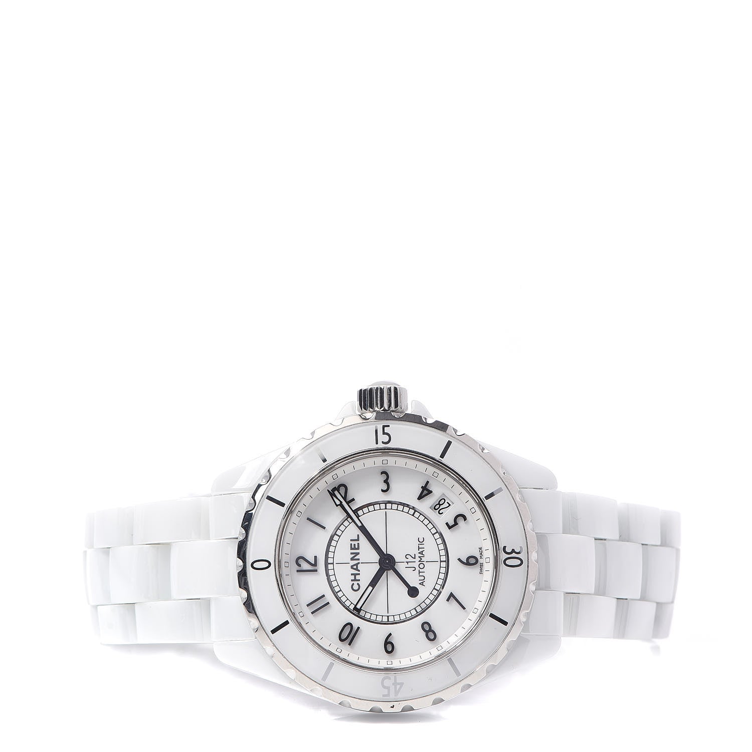 Chanel Stainless Steel Ceramic 38mm J12 Automatic Watch White 3 of 6