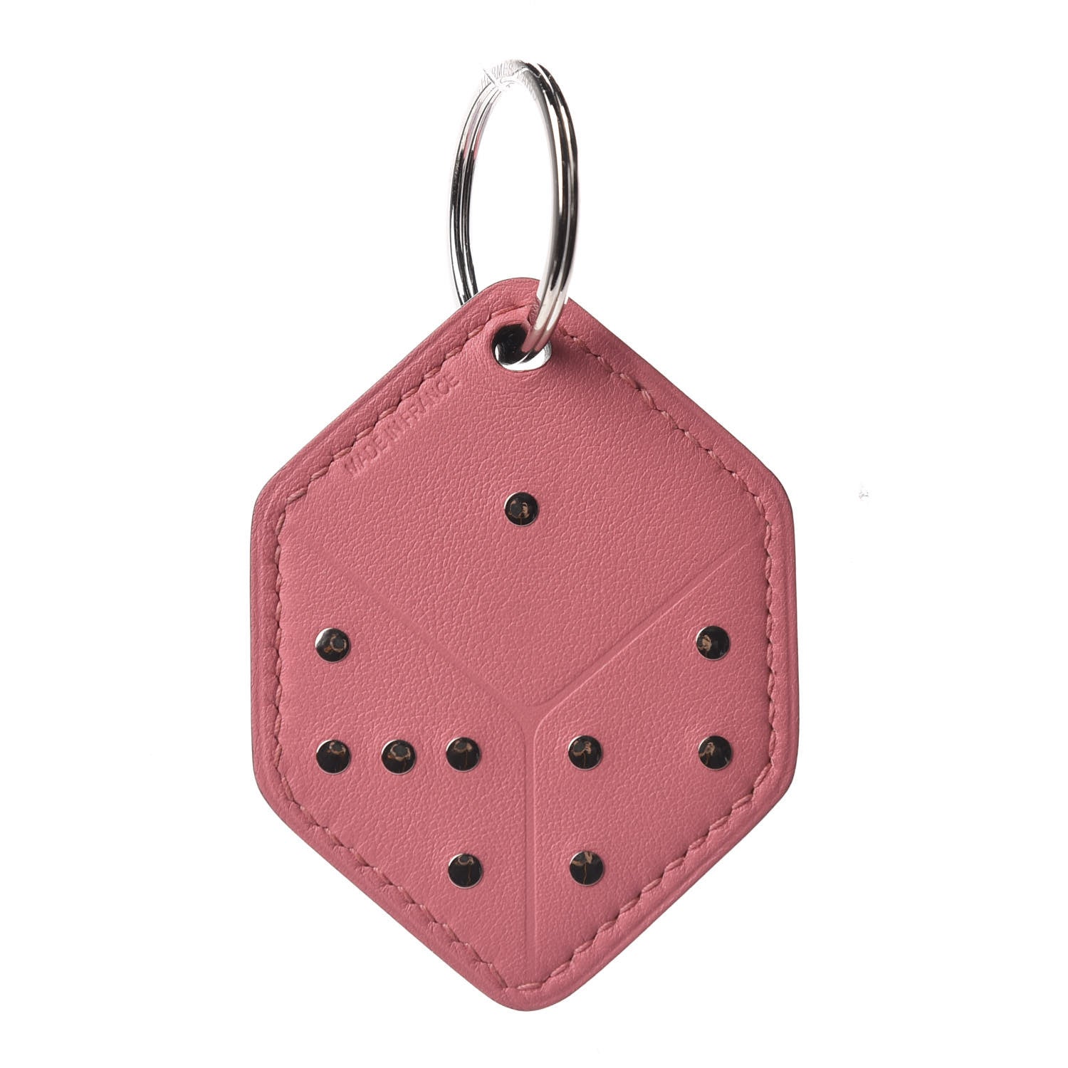 Hermes Swift Dice Key Ring Rose Azalee 4 of 4
