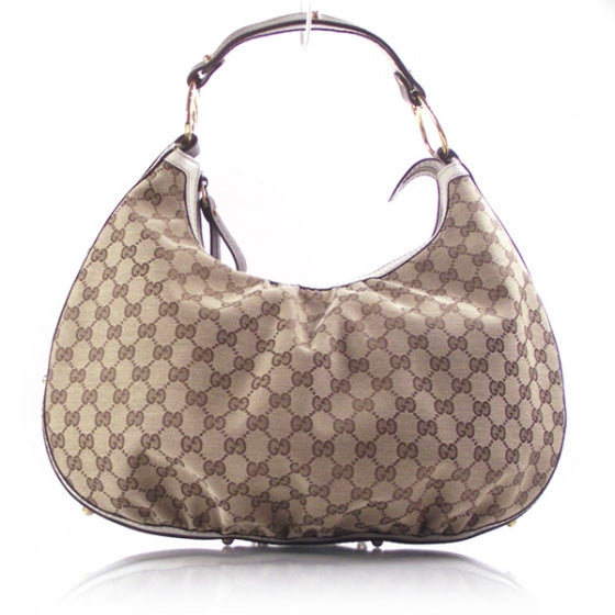Monogram Medium Interlocking Hobo Off White