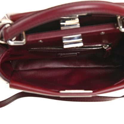 Fendi Nappa Mini Peekaboo Iconic Satchel Bordeaux 5 of 19
