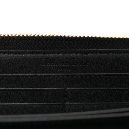 Christian Dior Lambskin Cannage Lady Dior Voyageur Wallet Black 6 of 7