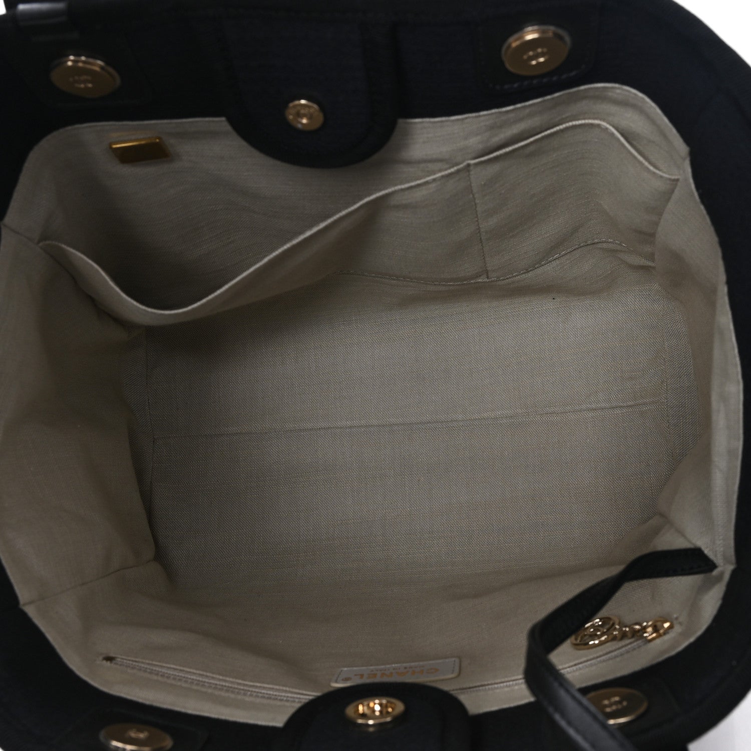 Chanel Mixed Fibers Calfskin Small Deauville Tote Black 6 of 11