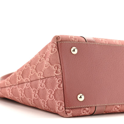 Gucci Suede Guccissima Medium Abbey Tote Pink 9 of 13