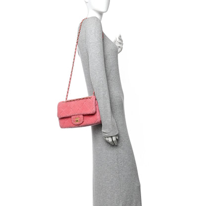 Chanel Shearling Tweed Quilted Medium Flap Bag Light Pink 2 of 13