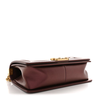 Chanel Metallic Calfskin Quilted Medium Boy Flap Plum 4 of 11