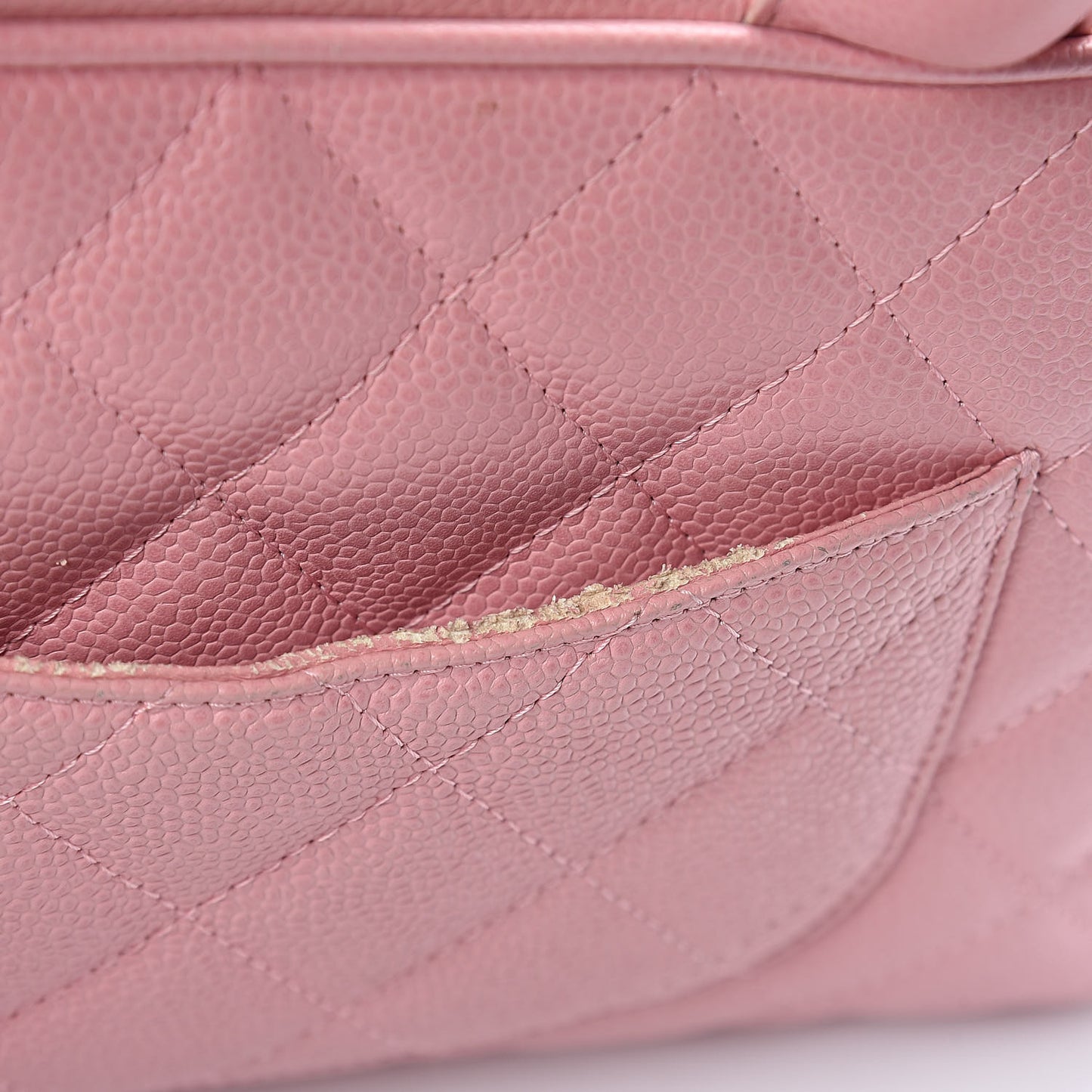 Caviar Quilted Small Bowler Pink