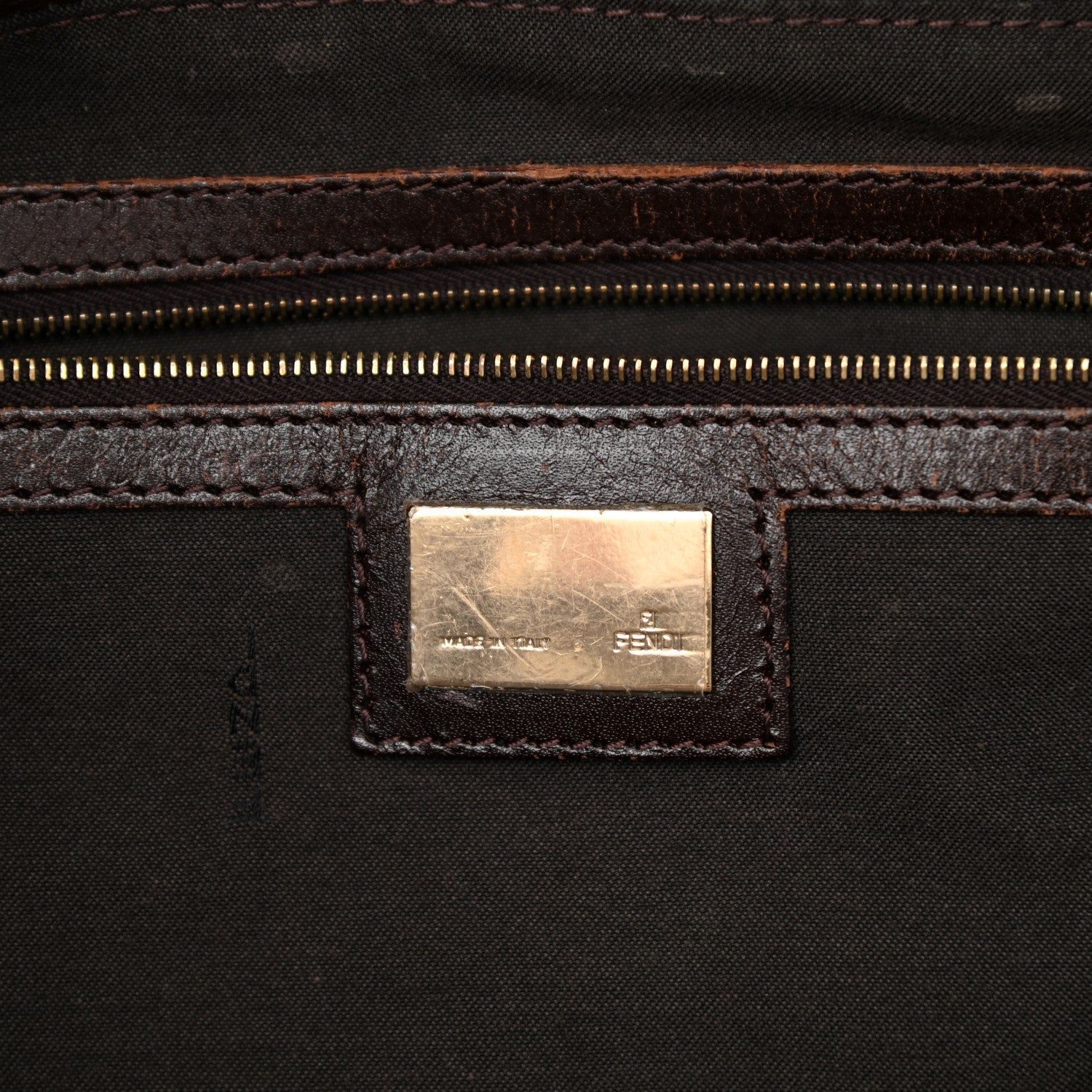Fendi Vitello Bottalato FF Embossed Large Chef Shopper Tote Chocolate 6 of 22