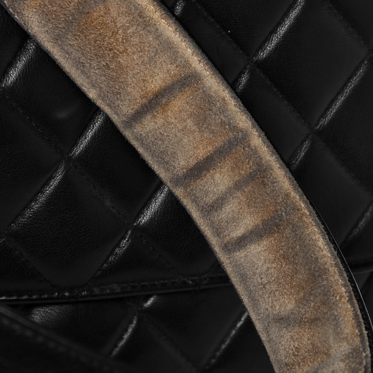 Lambskin Quilted Briefcase Laptop Bag Black