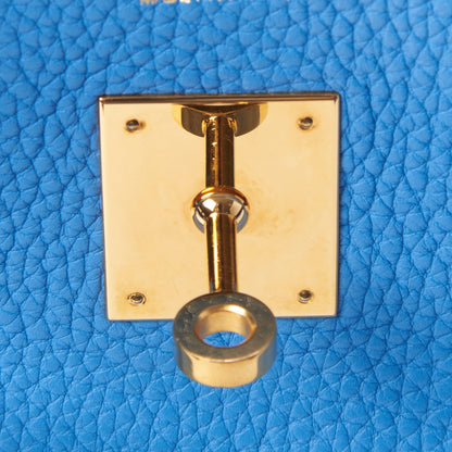 Hermes Taurillon Clemence Birkin 30 Bleu Paradis 22 of 30