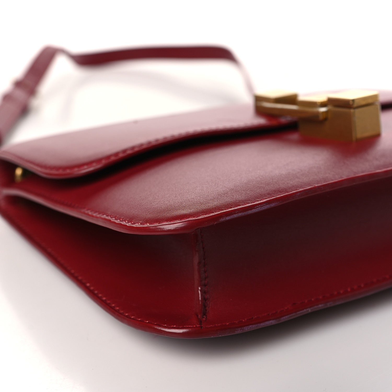 Saint Laurent Smooth Calfskin Carre Satchel Opyum Red 8 of 11