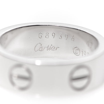 Cartier 18K White Gold 5.5mm LOVE Ring 47 4 4 of 5