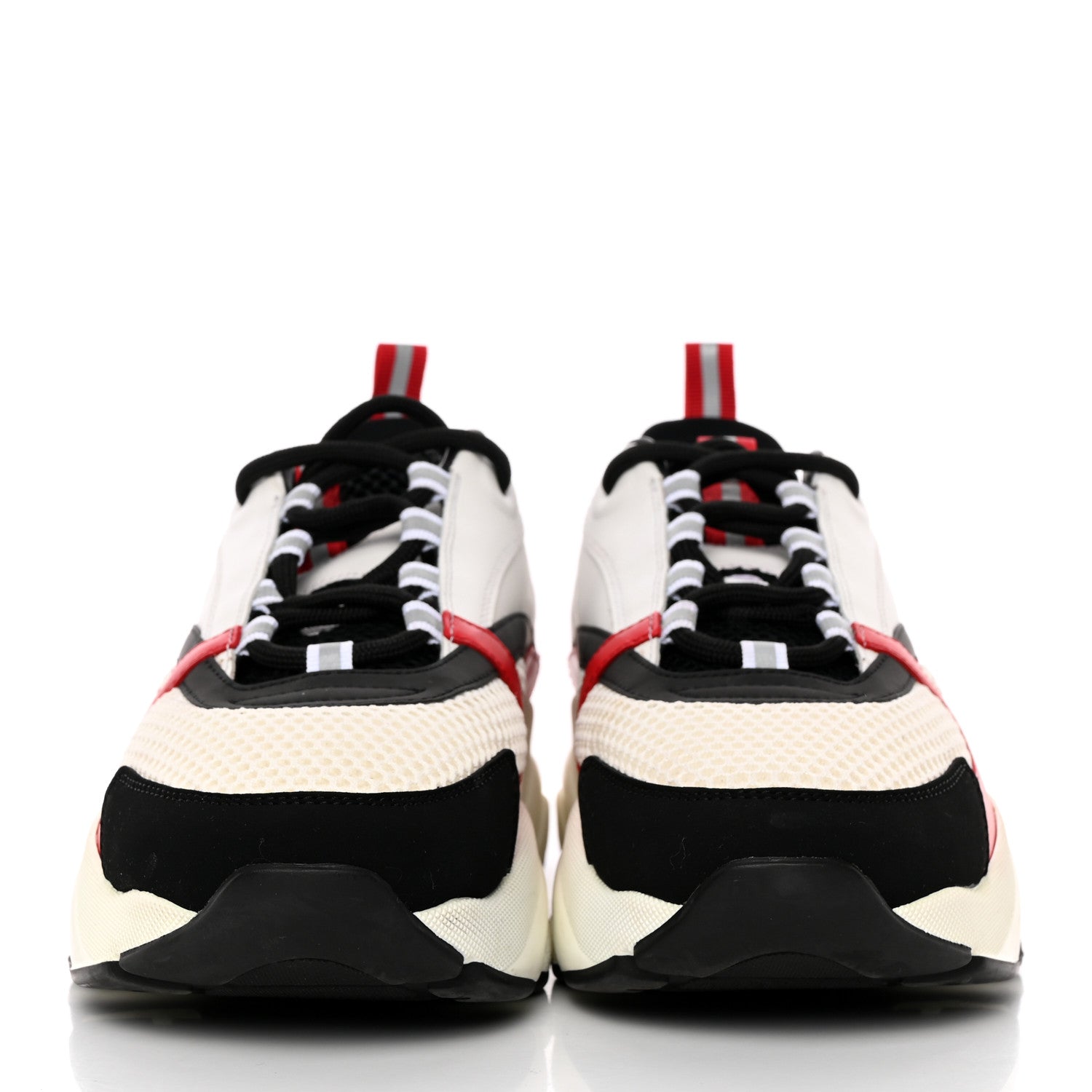 Christian Dior Technical Mesh Calfskin Mens B22 Sneakers 44 Black White Red 2 of 15