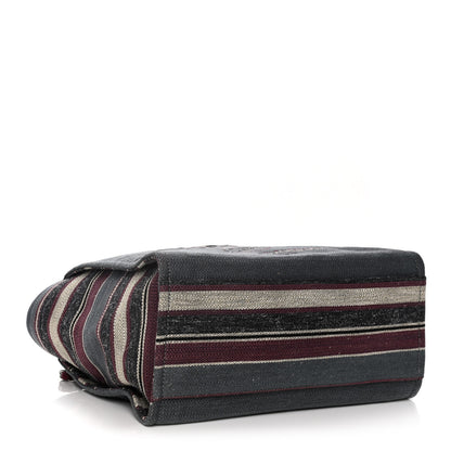 Chanel Striped Canvas Medium Deauville Tote Grey 4 of 21