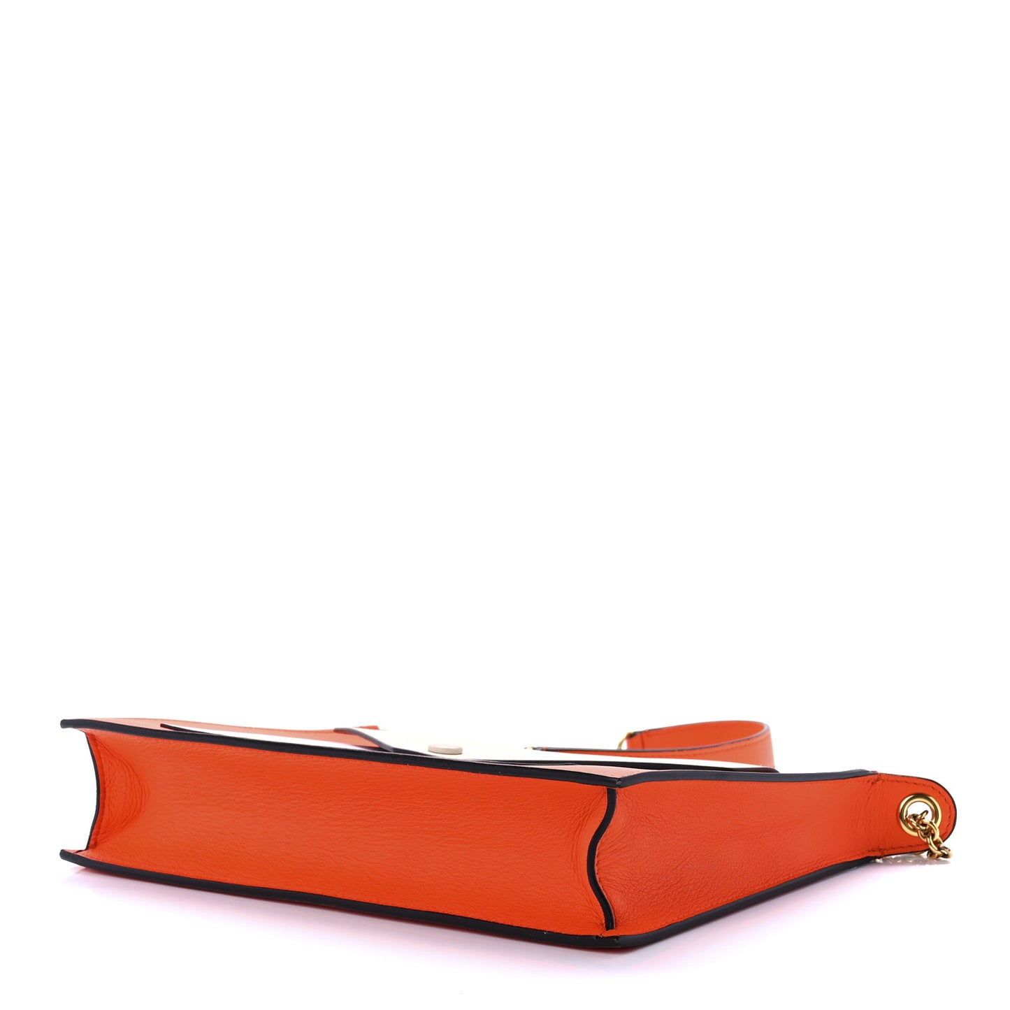 Smooth Calfskin Medium Pocket Clutch On Chain Multicolor