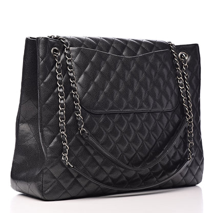 Chanel Caviar Quilted Flap Tote Dark Grey 2 of 11