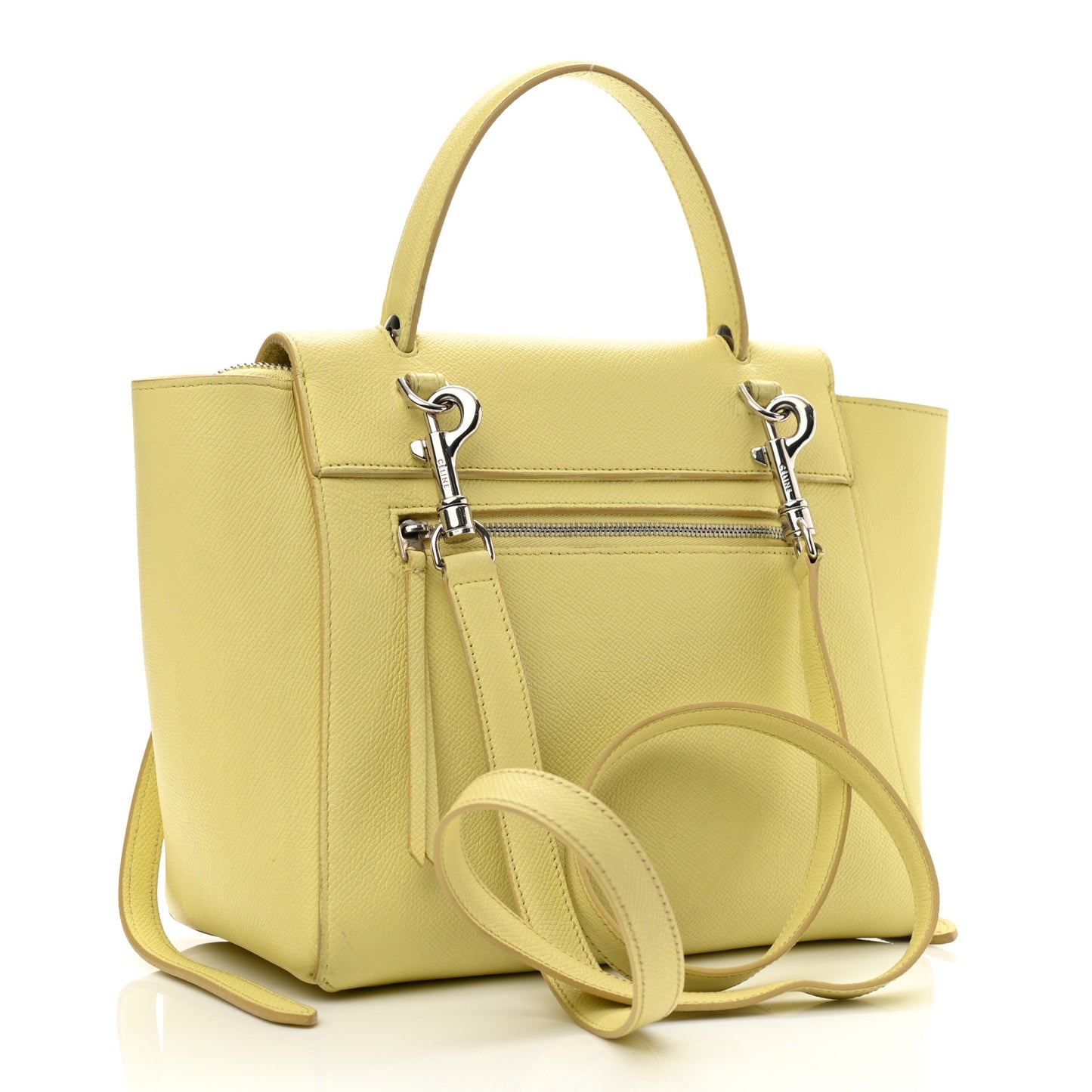 Grained Calfskin Micro Belt Bag Bergamote
