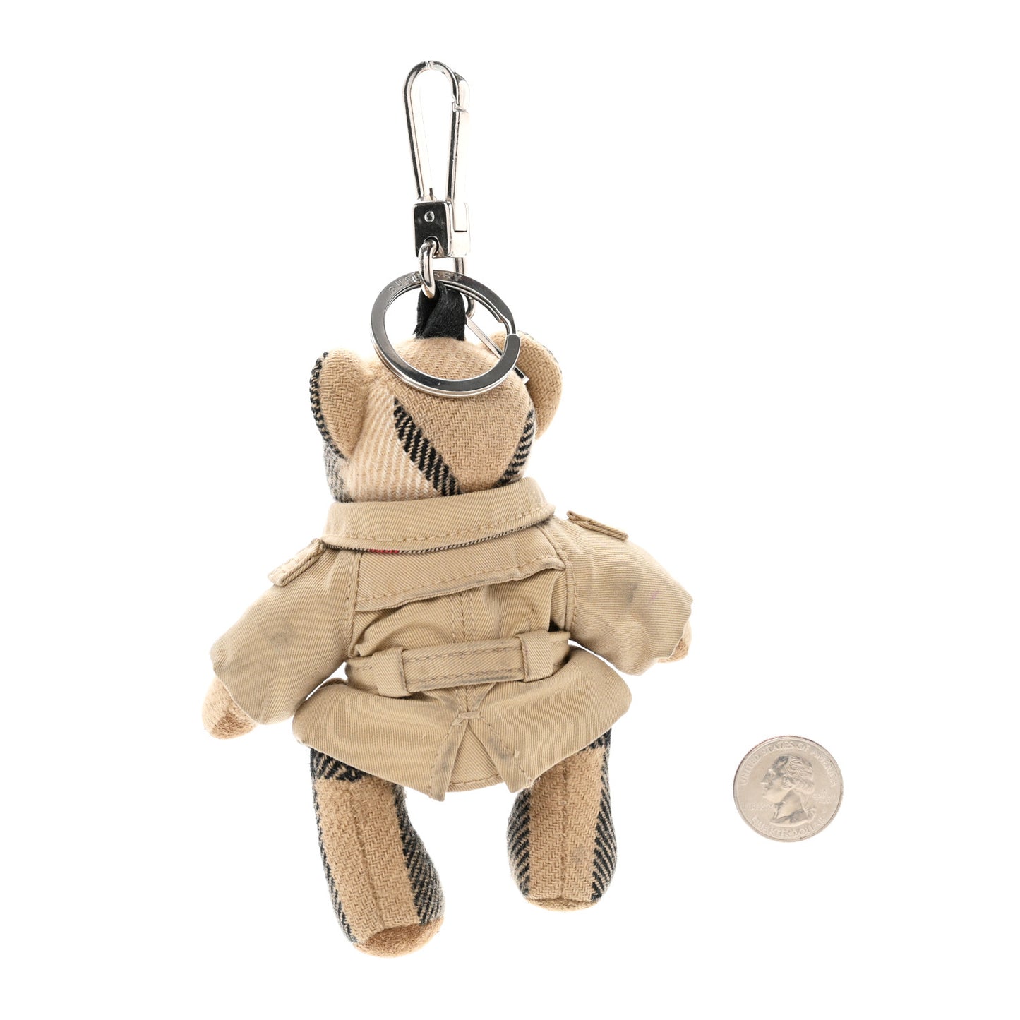 Cashmere Thomas Trench Teddy Bear Keychain Charm Camel