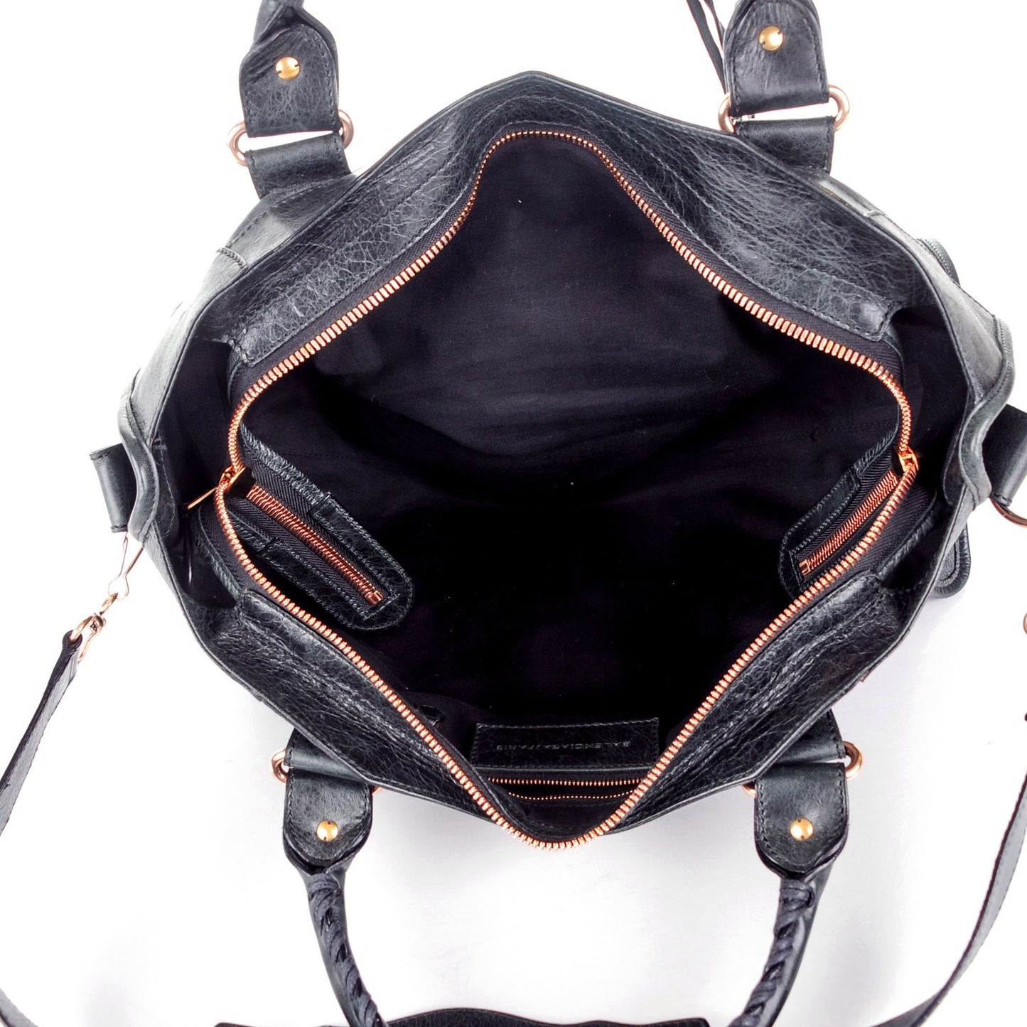 Agneau Giant 21 Rose Gold Hardware Part Time Black